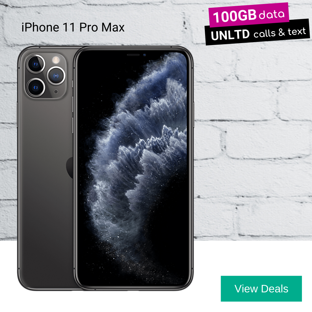 Best contract deals for iPhone 11 Pro Max with 100GB monthly data