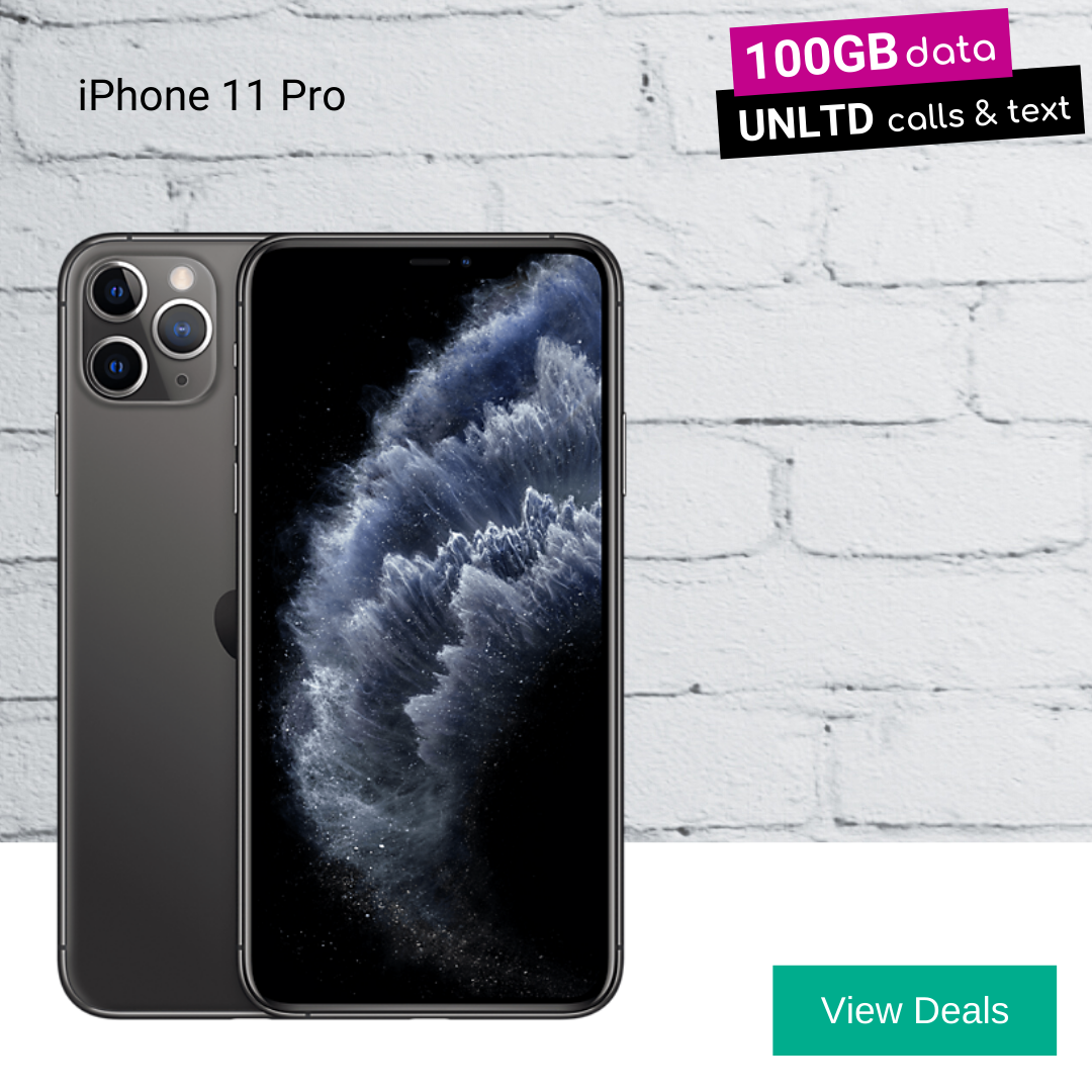 Lowest UK prices for iPhone 11 Pro contracts with 100GB data
