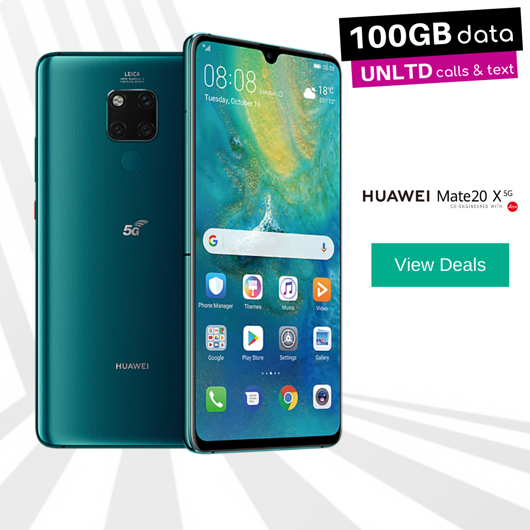 100GB 5G data with Huawei Mate20 X 5G