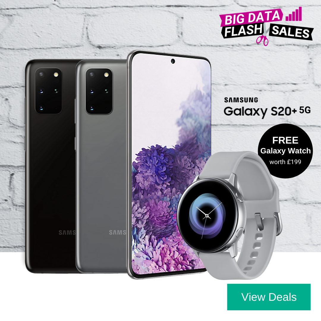 Free Galaxy Watch Active with Samsung S20 Plus 5G deals