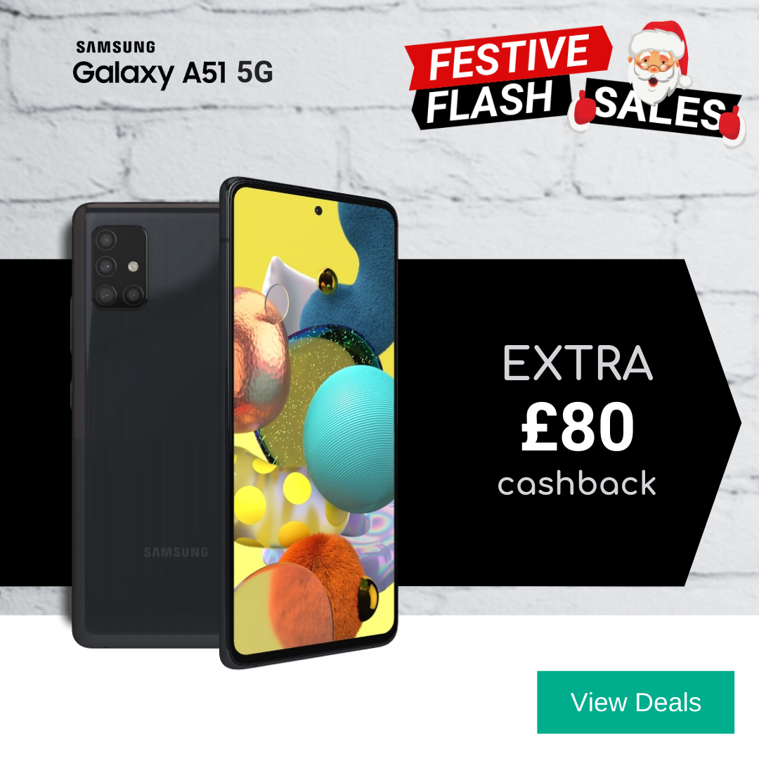 Samsung A51 5G contracts and upgrades with an extra £80 cashback