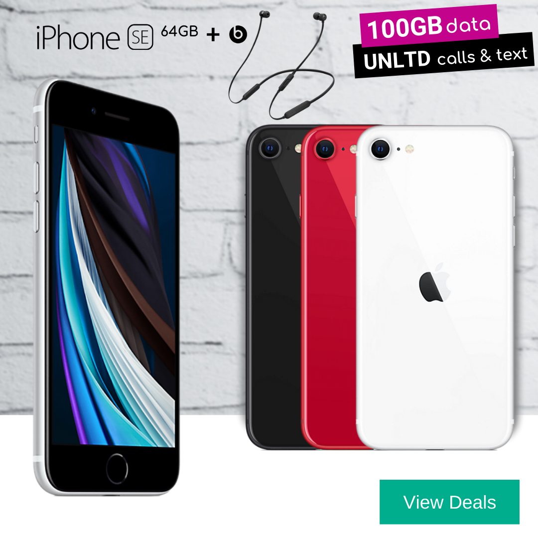 Flash Sale - iPhone SE 64GB + 100GB data + Free BeatsX Wireless Earphones