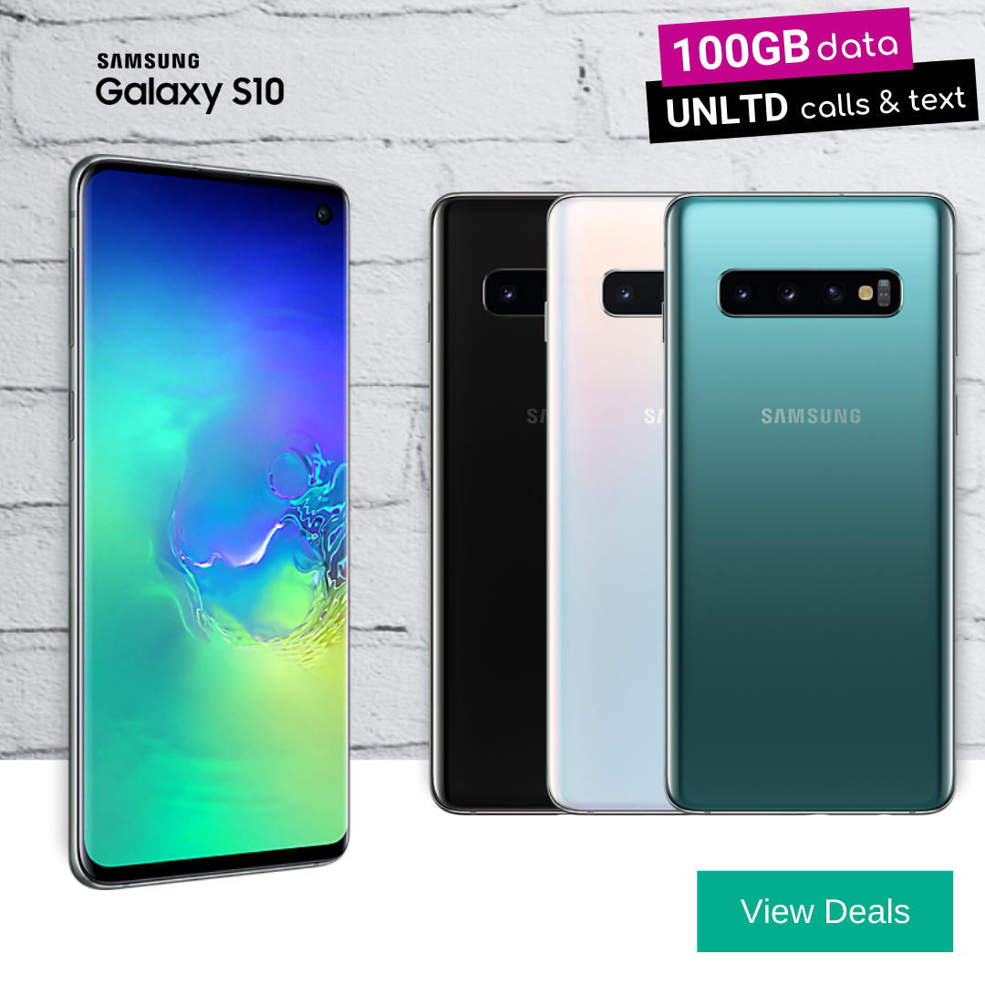 Samsung S10 sale, 100GB data just £30 a month