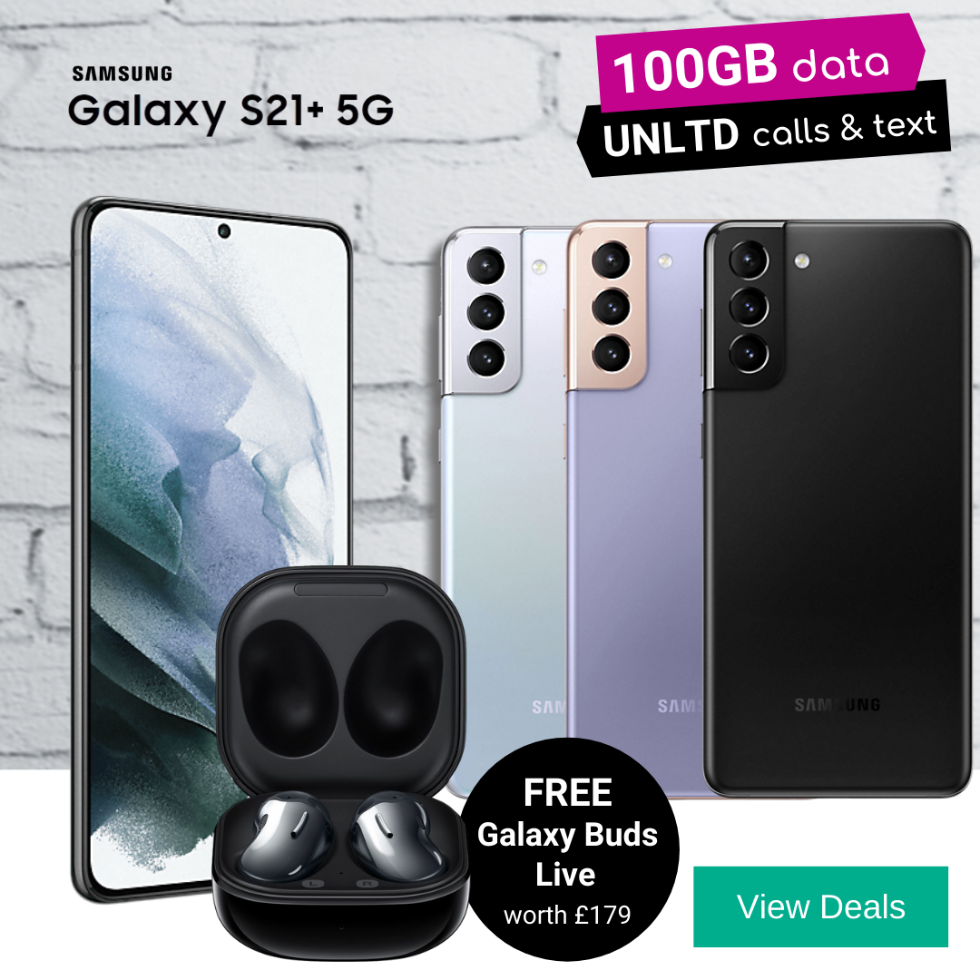 Free Galaxy Buds Live with Samsung S21+ (S21 Plus) Deals