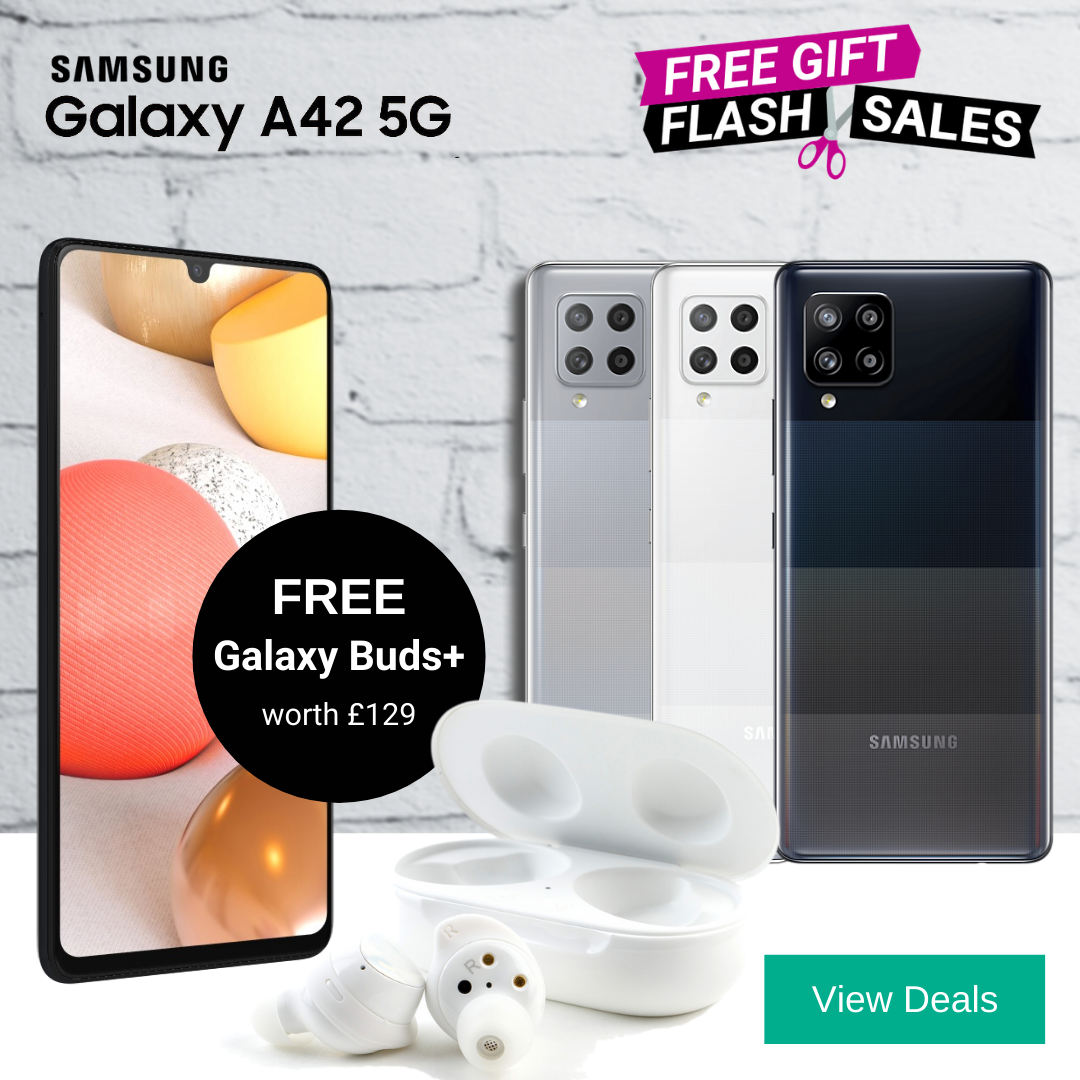 Samsung Galaxy A42 5G deals with Free Galaxy Buds+