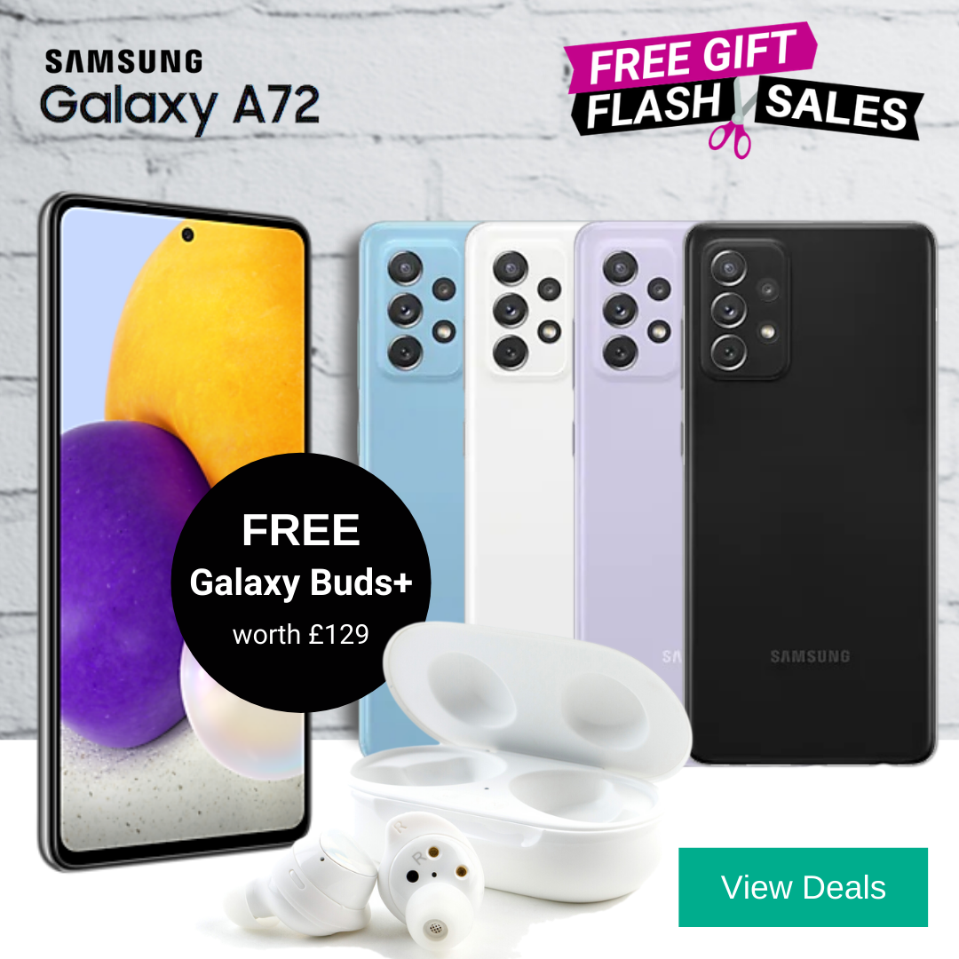 Free Galaxy Buds+ with Samsung A72 deals