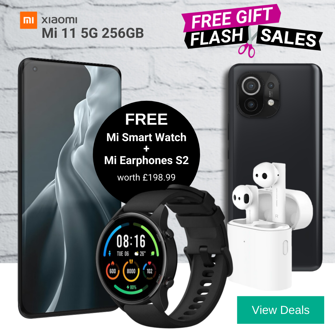 Xiaomi Mi11 5G Deals with Free True Wireless Earphones and Free Mi Smart Watch