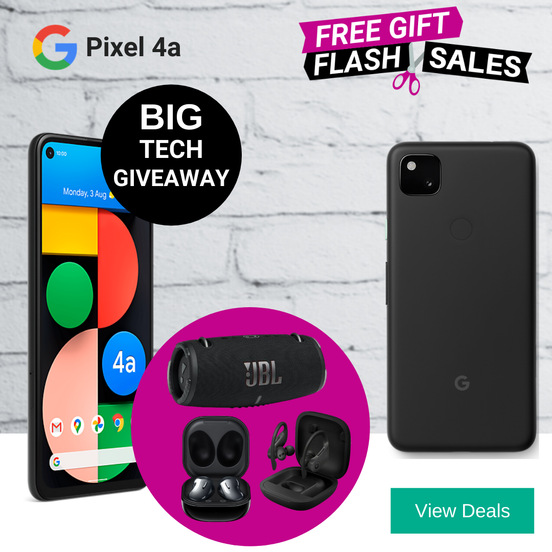 Unlimited Data Deals for Google Pixel 4a with Free Gifts