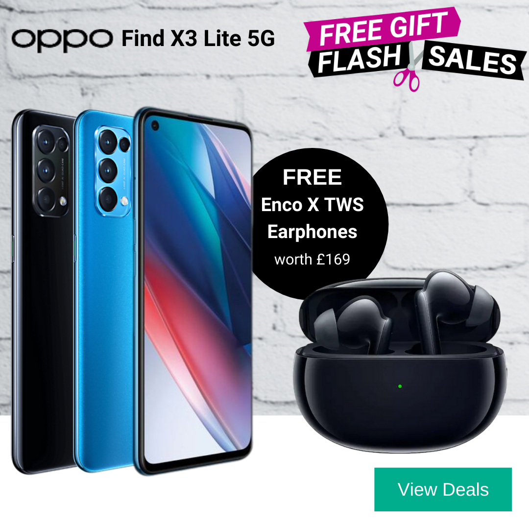 Oppo Find X3 Lite 5G Pay Monthly Deals with Free Oppo Enco X Earphones