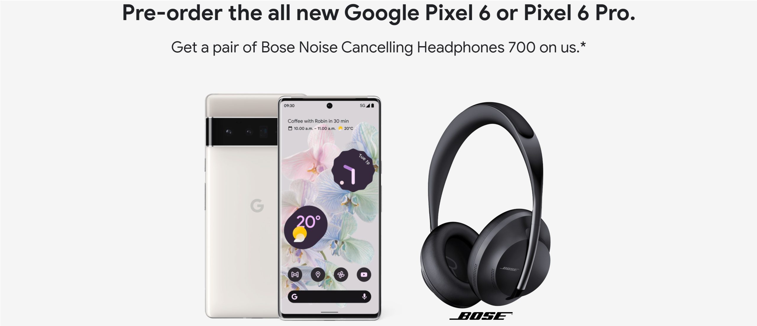 Free Bose 700 Headphones with Google Pixel 6 Deals