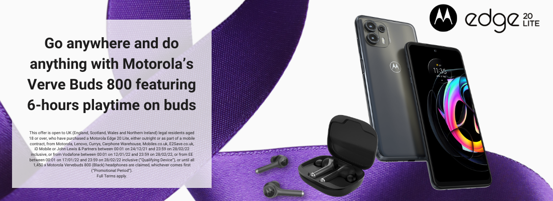 Free Verve Buds with Motorola Moto Edge 20 Lite Deals