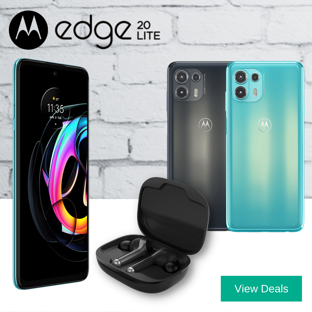 Moto Edge 20 Lite deals with Free Motorola Verve Buds 800