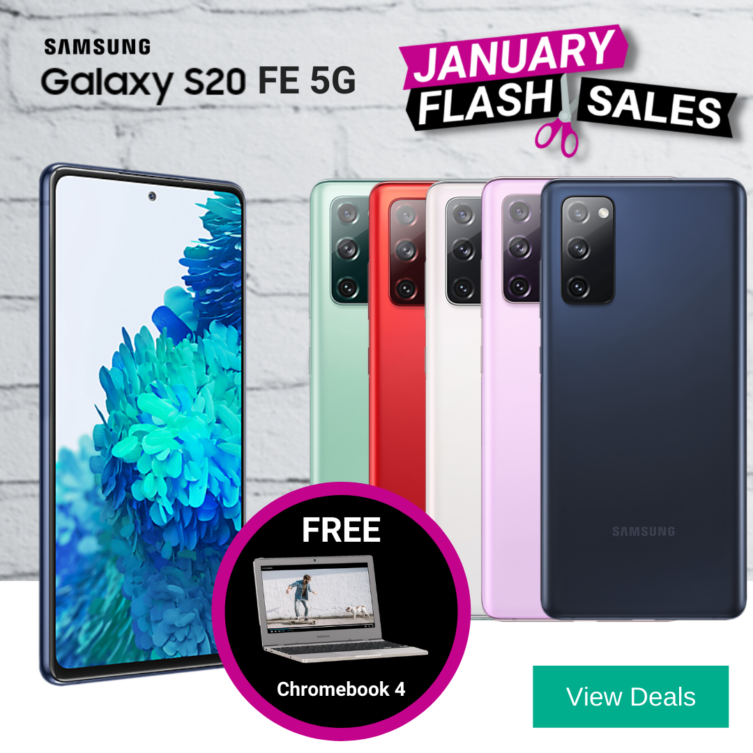 Free Samsung Chromebook 4 with Galaxy S20 FE 5G Deals