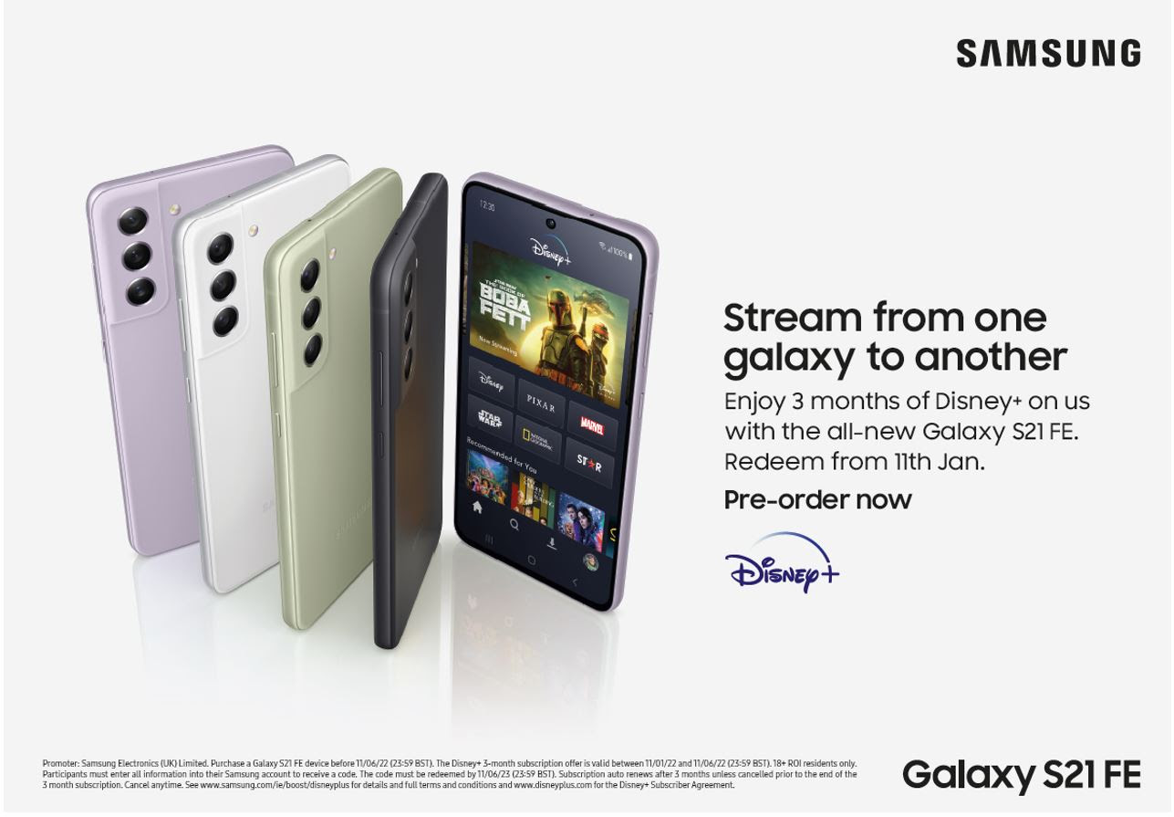 Samsung Galaxy S21 FE 5G Deals with 3 Months Free Disney+