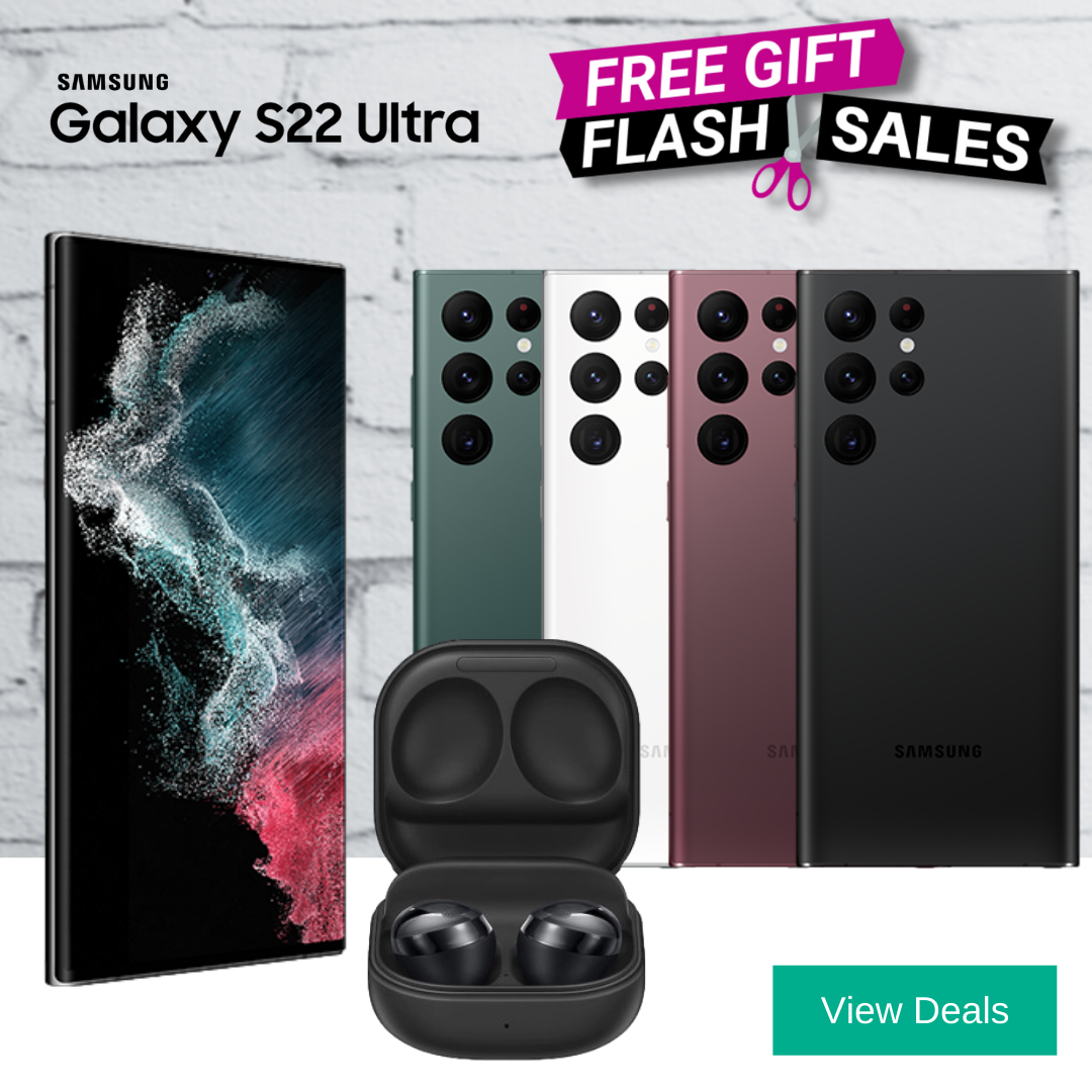 Samsung S22 Ultra 5G Deals with Free Galaxy Buds Pro and 1 Year Free Disney+