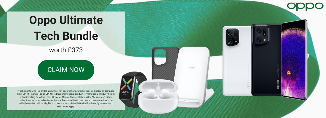 Free Oppo Smart Watch, Wireless Earbuds, Case and Wireless Charger with Oppo Find X5 and X5 Pro deals