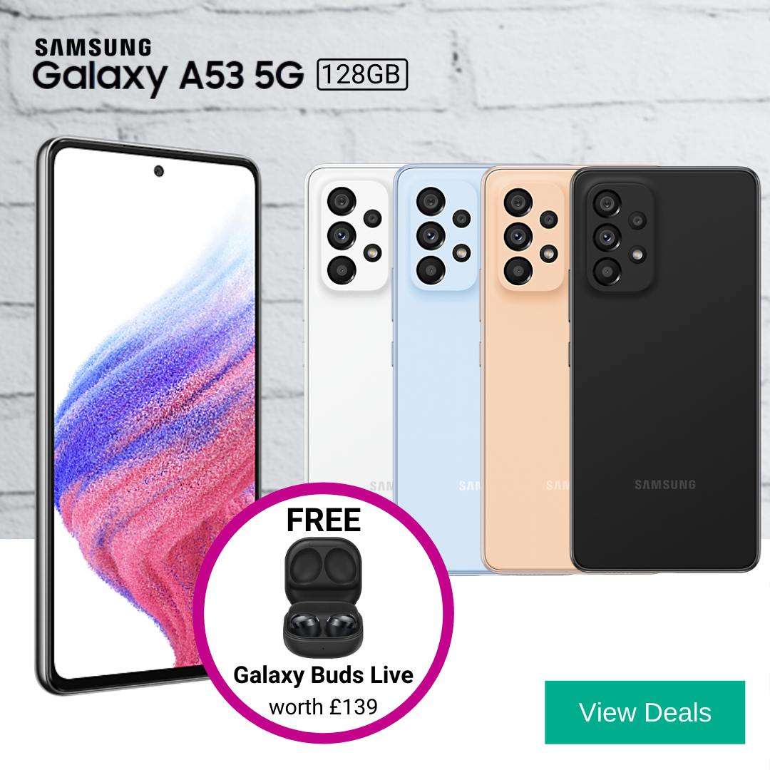 Samsung A53 Deals with Free Galaxy Buds Live