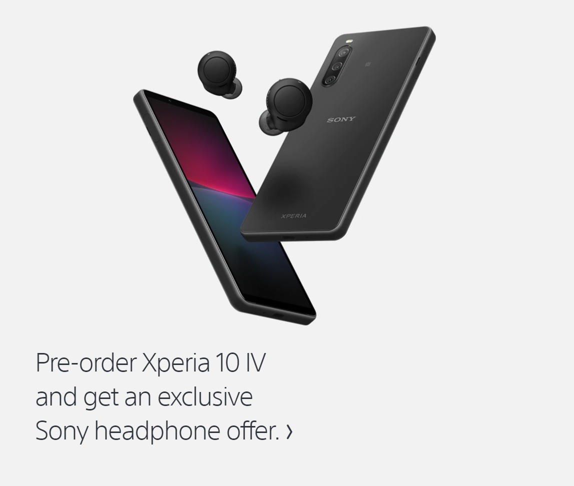 Free Sony WBluetooth Wireless HEadphones with Xperia 10 IV 5G Deals