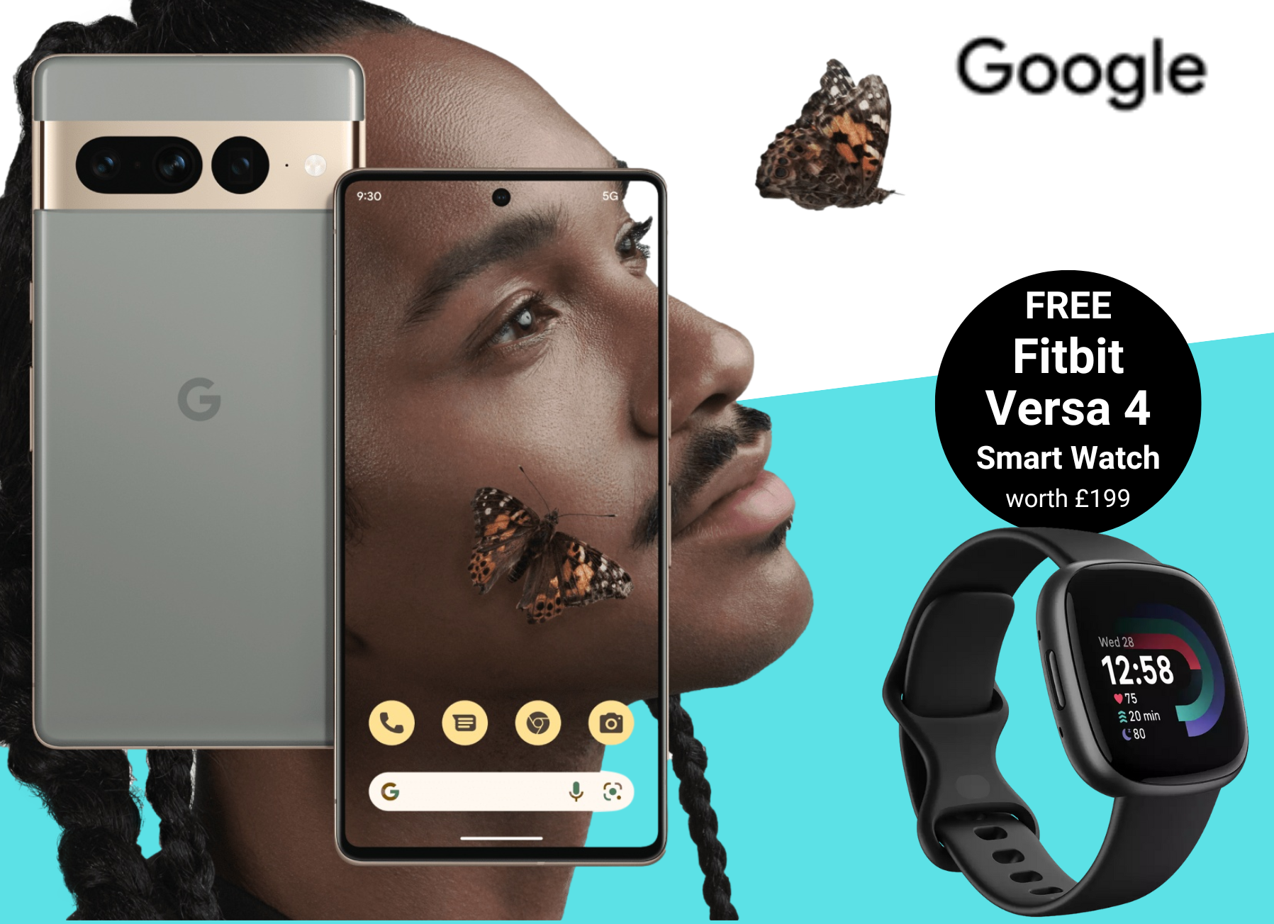 Free Fitbit Versa 4 Smart Watch with Google Pixel 7 Pro, 7 and 6a Deals