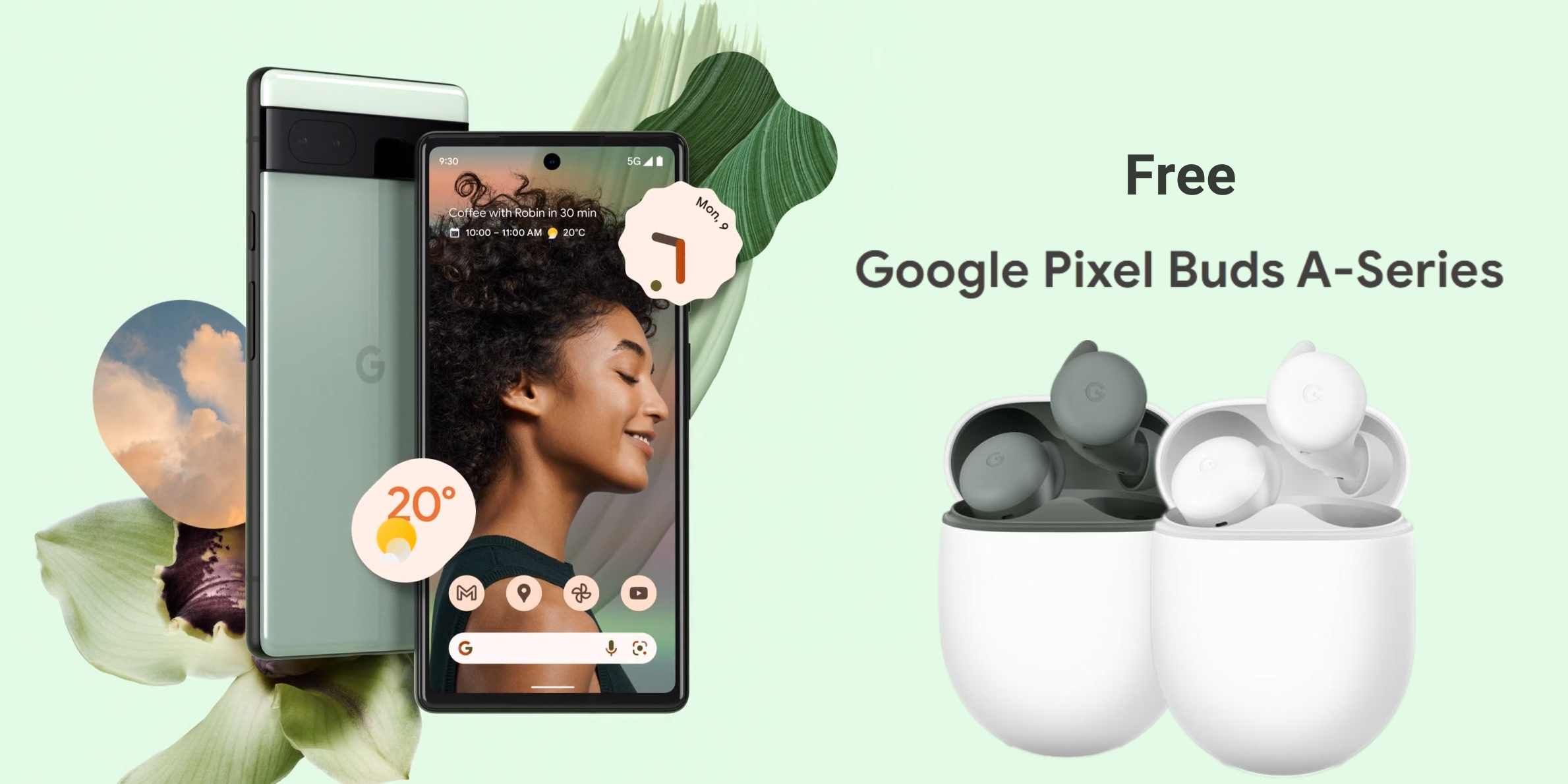 Pixel 6a deals with free Pixel Buds