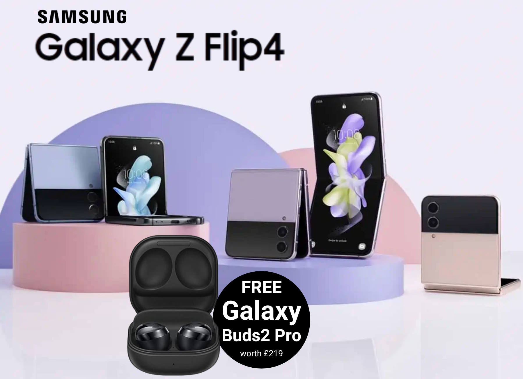 Samsung Z Flip4 Deals with Free Galaxy Buds 2 Pro
