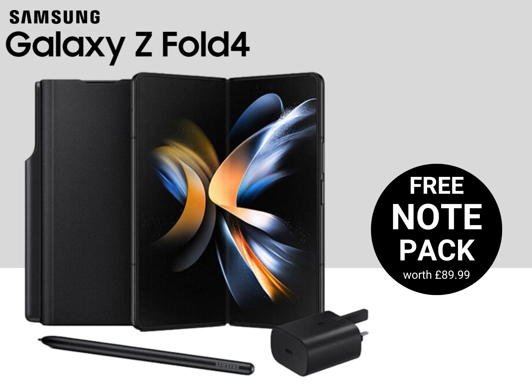 Free Samsung Note Starter Pack including Stand Case, S-Pen and Travel Adaptor