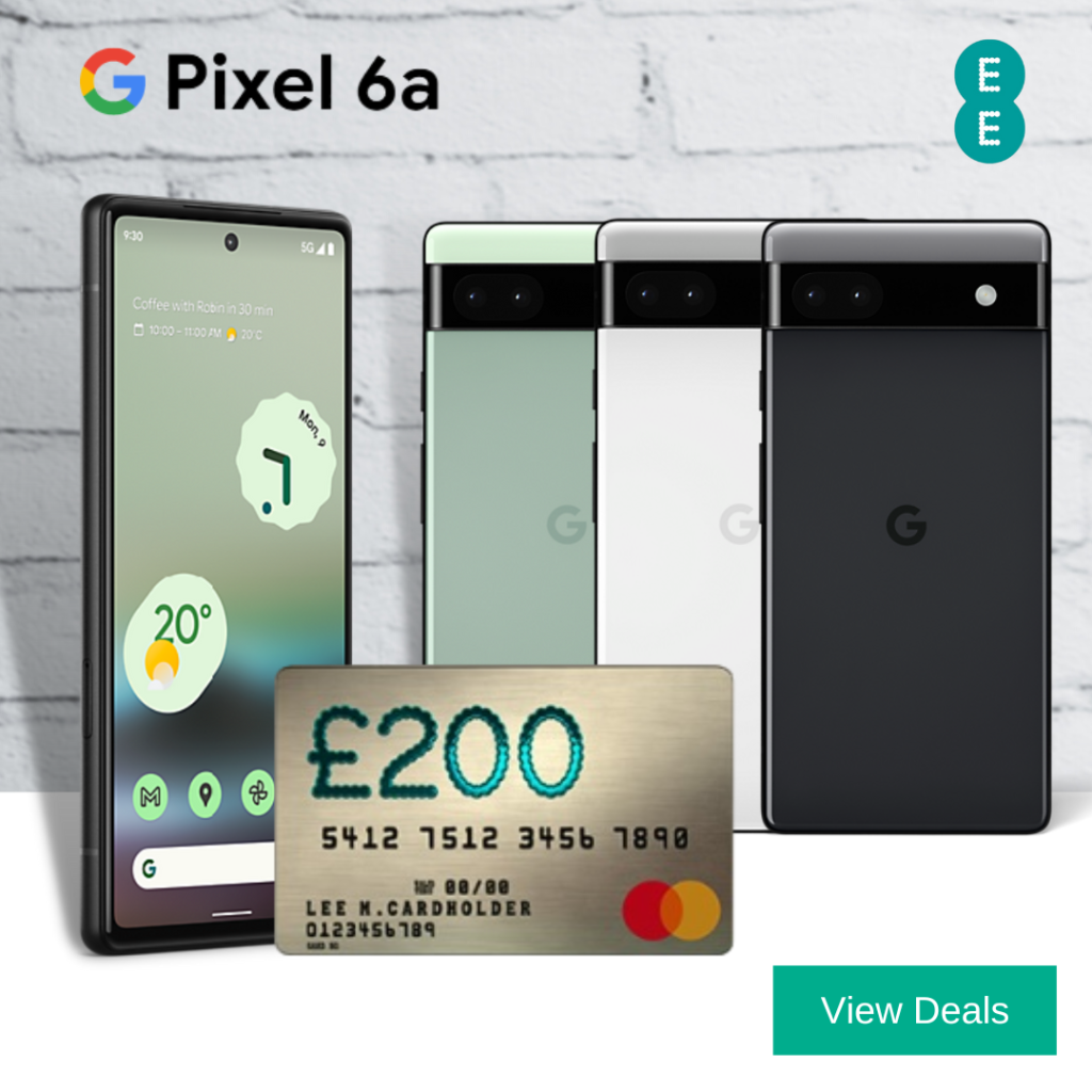 EE Google Pixel 6a deals