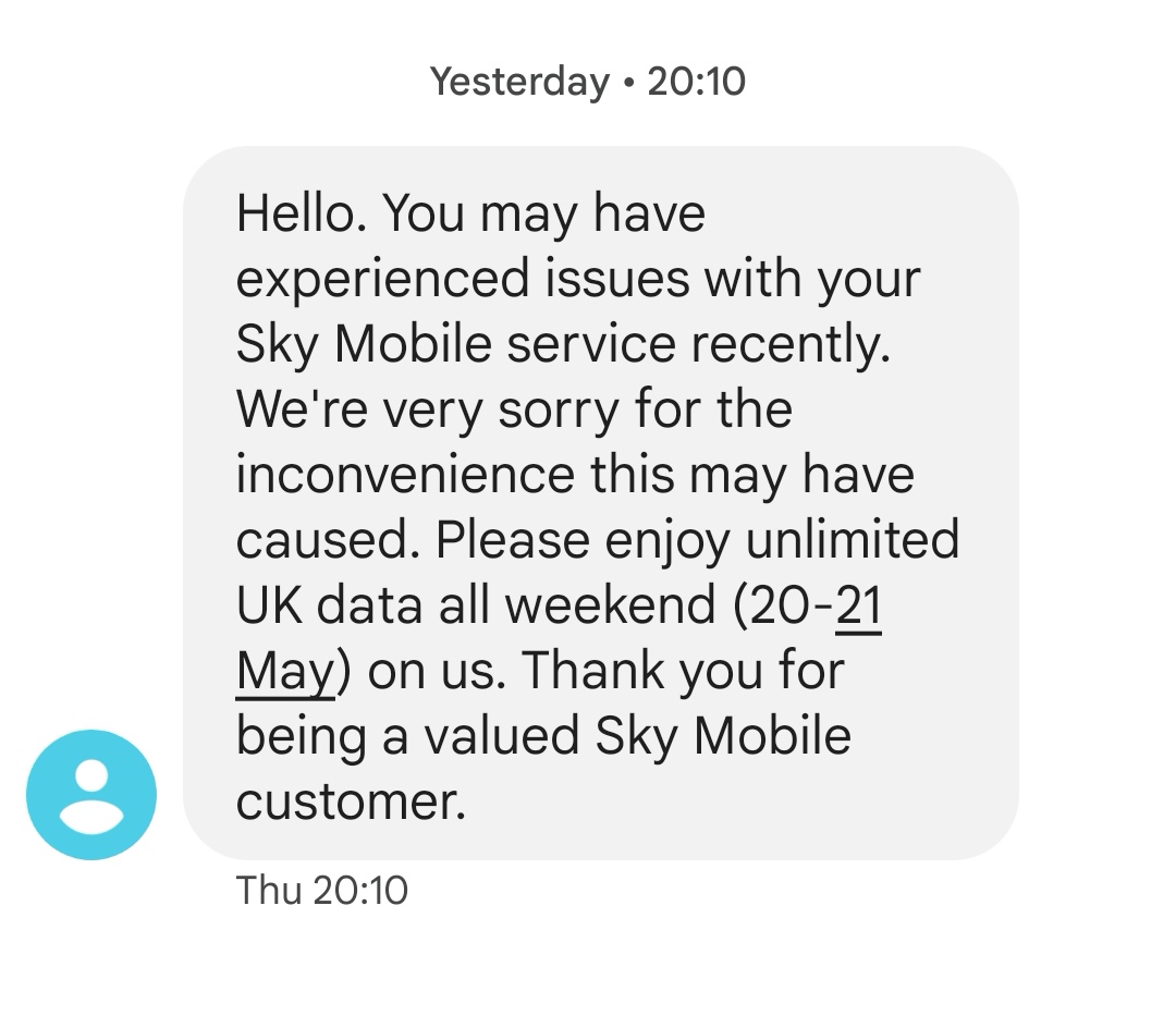 Sky Mobile Free Unlimited Data