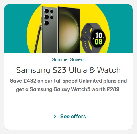 EE Samsung Galaxy S23 Ultra deals
