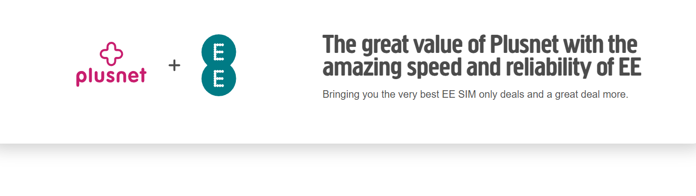 Plusnet Existing Customer EE SIM Only Deals