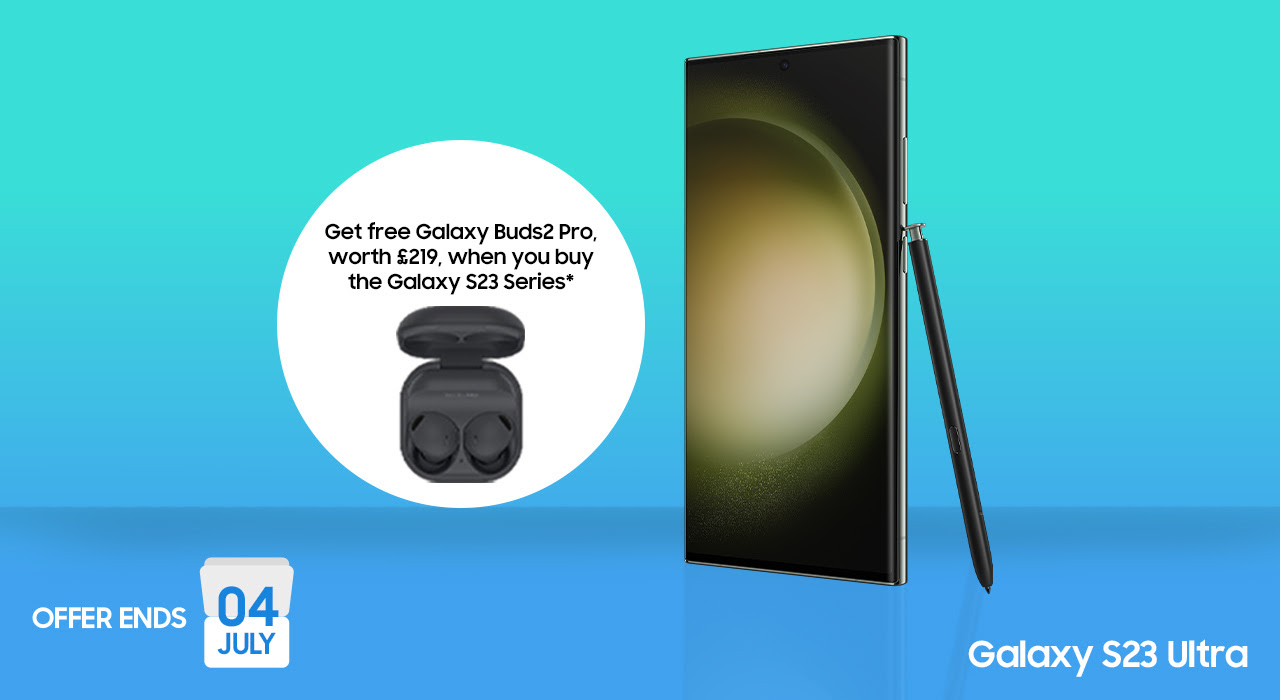 Samsung S23 Ultra with Free Galaxy Buds2 Pro