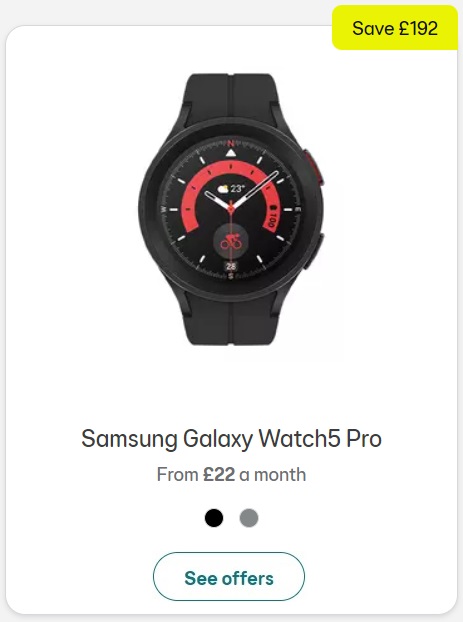 Samsung Galaxy Watch5 Pro EE Deals