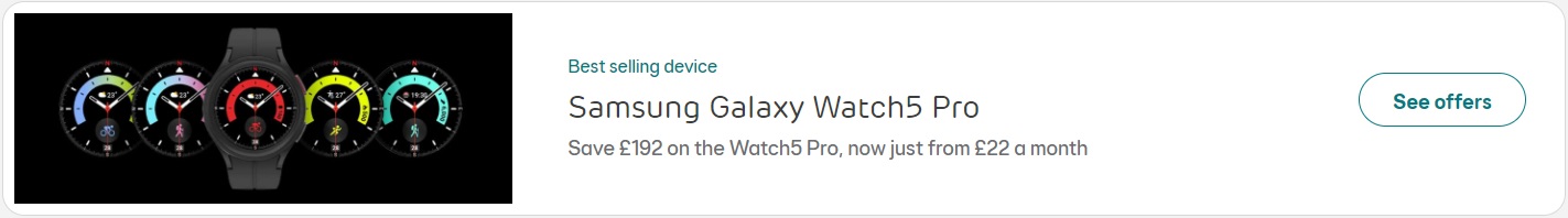 Samsung Galaxy Watch5 Pro EE Offers
