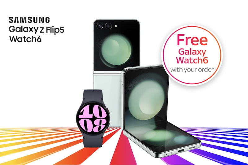 Samsung Galaxy Z Flip5 deals with free Galaxy Watch6