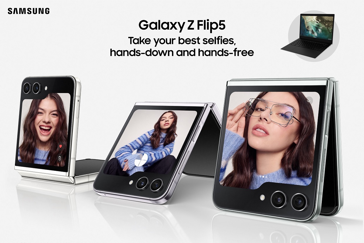 Samsung Galaxy Z Flip5 Deals with free Galaxy Chromebook Go