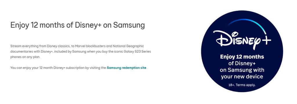 How to claim your free 12 months Disney+ with Samsung Galaxy S23