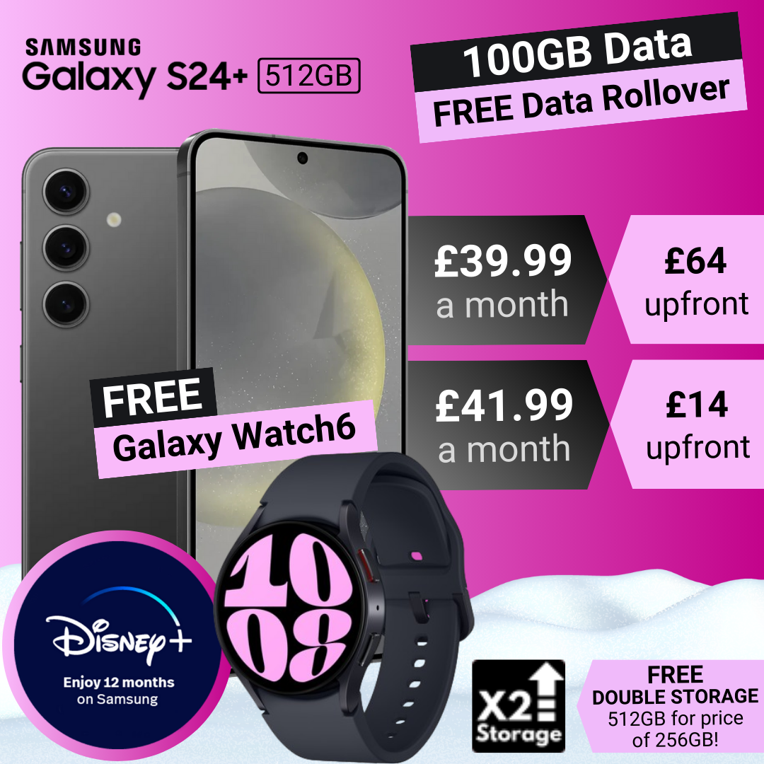 Samsung Galaxy S24 Plus Deals with Free Watch6, Disney+ and Double Storage