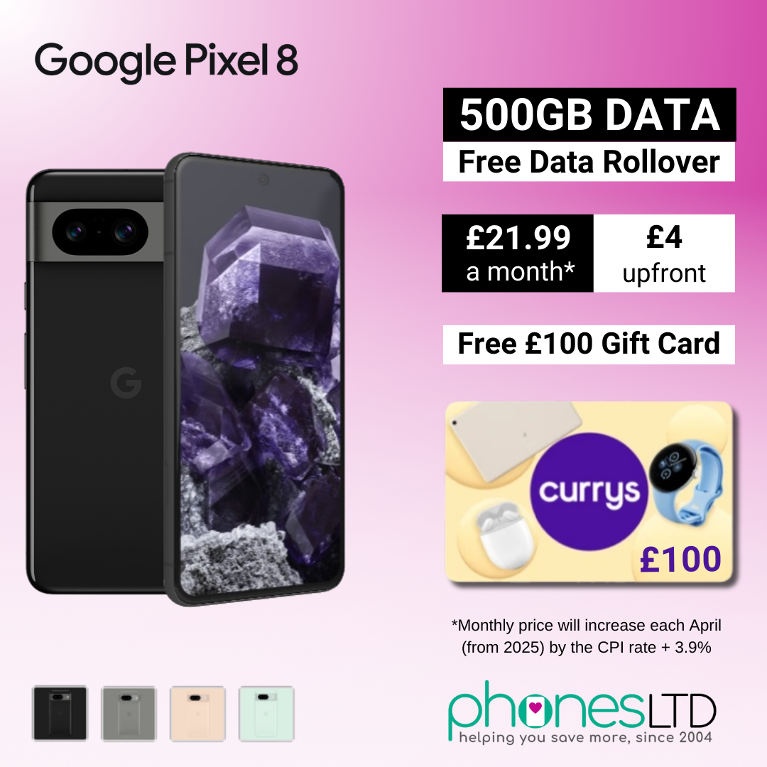 Google Pixel 8 Deals with Free £100 Currys Gift Card
