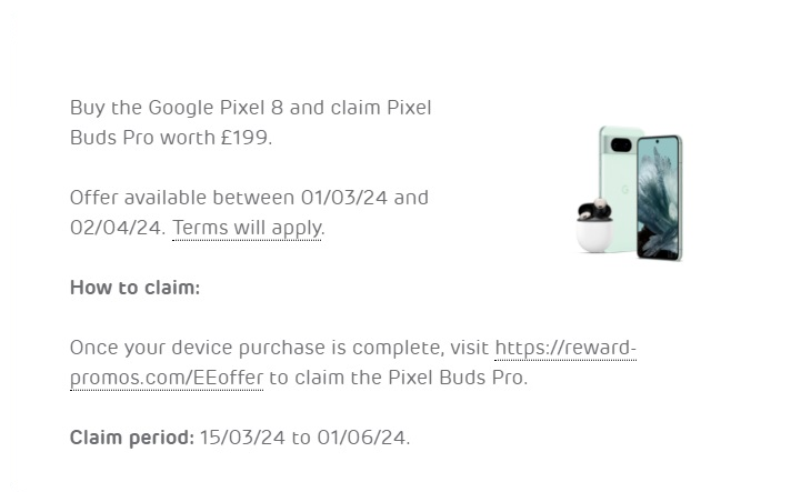 How to claim free Pixel Buds Pro with EE Google Pixel 8